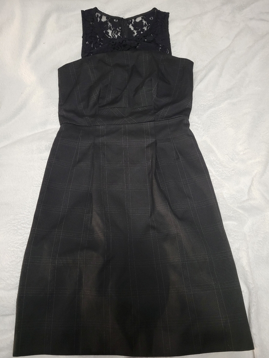 RW&CO. Dresses & Skirts - 5/$20**RW & Co Size 2 Black Pinstripe Dress With Lace Detailing